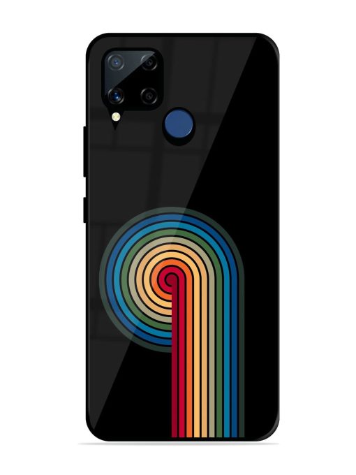 Rainbow Ripple Glossy Soft Edge Case for Realme C15 Chachhi