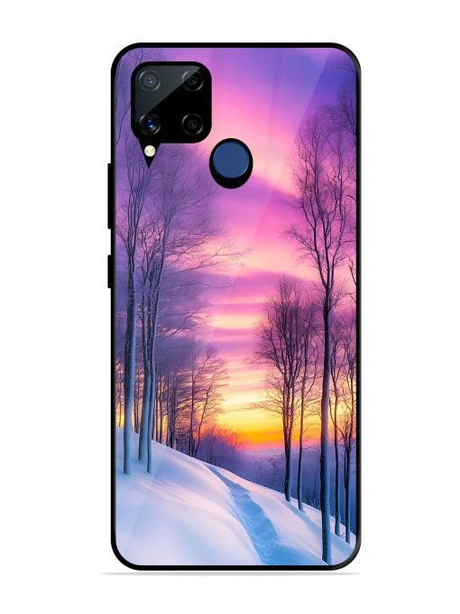 Winter'S Purple Haze Glossy Soft Edge Case for Realme C15 Chachhi