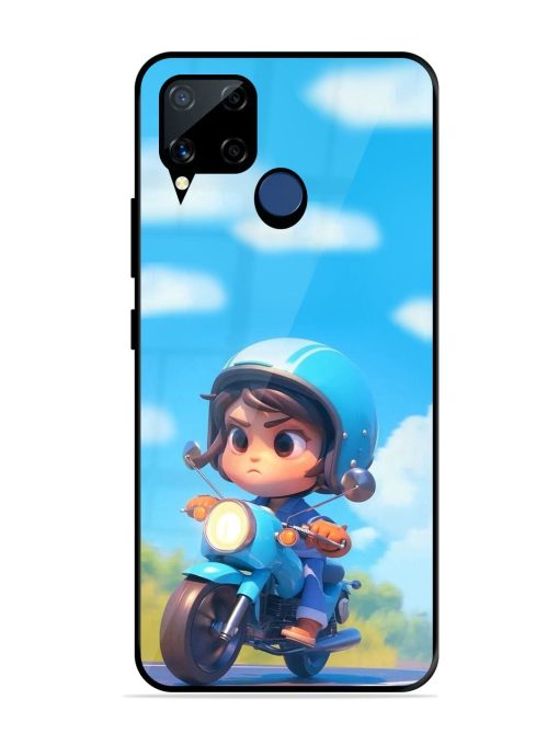 Little Rider Glossy Soft Edge Case for Realme C15 Chachhi