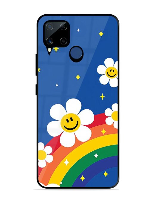 Happy Daisies And Rainbow Sky Glossy Soft Edge Case for Realme C15