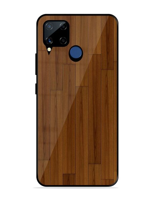 Warm Woodgrain Glossy Soft Edge Case for Realme C15