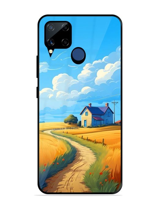 Countryside Cottage Glossy Soft Edge Case for Realme C15 Chachhi