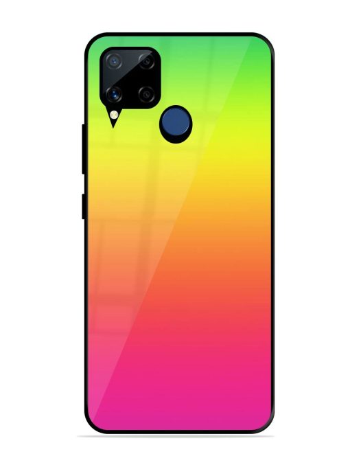 Rainbow Gradient Glossy Soft Edge Case for Realme C15 Chachhi