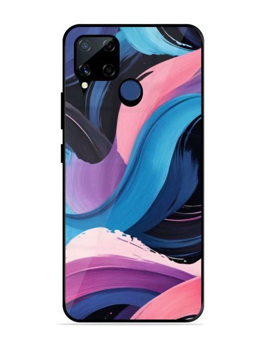 Whimsical Waves Glossy Soft Edge Case for Realme C15 Chachhi