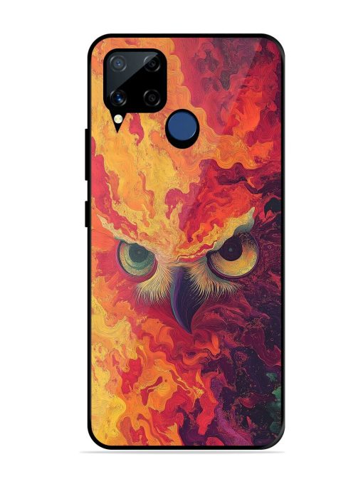 Fiery Owl Glossy Soft Edge Case for Realme C15 Chachhi