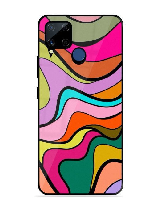 Wavy Wonder Glossy Soft Edge Case for Realme C15 Chachhi