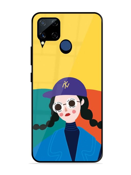 Starry-Eyed Girl Glossy Soft Edge Case for Realme C15 Chachhi