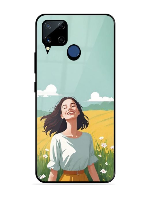 Girl Graffiti Glossy Soft Edge Case for Realme C15 Chachhi