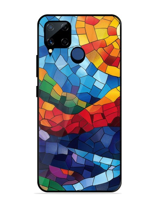 Mosaic Sunset Glossy Soft Edge Case for Realme C15 Chachhi