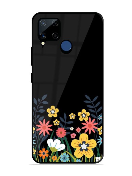 Floral Night Sky Glossy Soft Edge Case for Realme C15 Chachhi