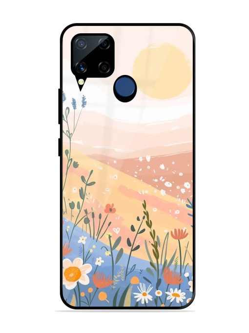 Golden Hour Blooms Glossy Soft Edge Case for Realme C15 Chachhi