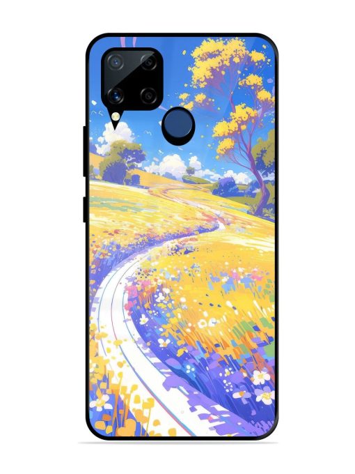 Vibrant Spring Meadow Glossy Soft Edge Case for Realme C15 Chachhi