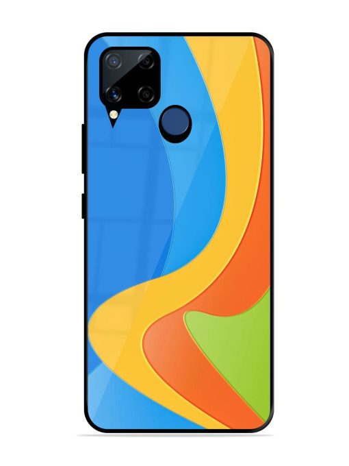 Curvy Color Cascade Glossy Soft Edge Case for Realme C15 Chachhi