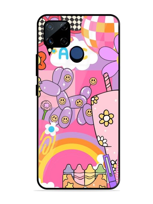 Whimsical Y2K Chaos Glossy Soft Edge Case for Realme C15 Chachhi