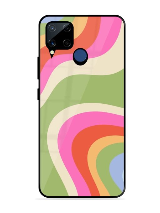 Wavy Rainbow Wonderland Glossy Soft Edge Case for Realme C15 Chachhi