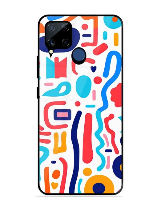 Whimsical Doodle Chaos Glossy Soft Edge Case for Realme C15 Chachhi