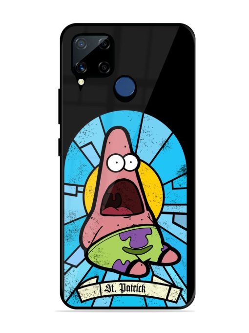 St. Patrick'S Day Stained Glass Patrick Star Glossy Soft Edge Case for Realme C15 Chachhi