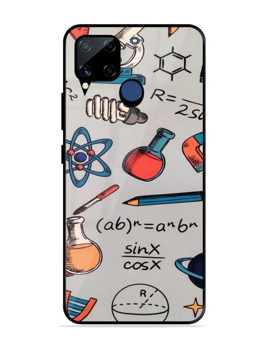 Science Doodle Delight Glossy Soft Edge Case for Realme C15 Chachhi