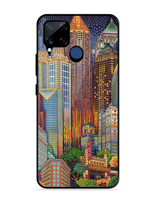 Neon Nightscape Glossy Soft Edge Case for Realme C15 Chachhi