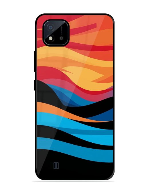 Blazing Currents Glossy Soft Edge Case for Realme C20 Chachhi