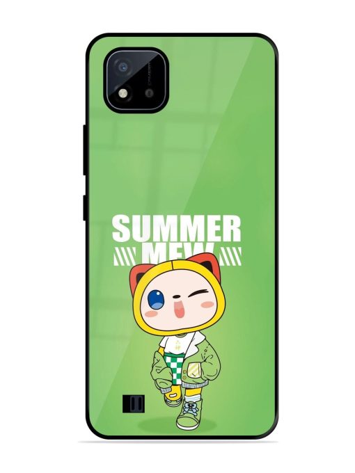 Purrfect Summer Glossy Soft Edge Case for Realme C20 Chachhi