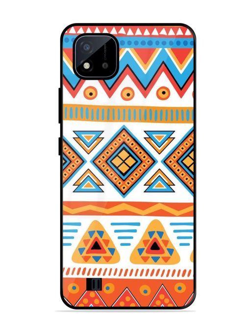 Vibrant Tribal Pattern Glossy Soft Edge Case for Realme C20 Chachhi