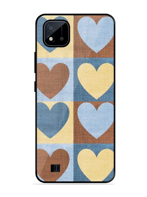 Hearts On Canvas Glossy Soft Edge Case for Realme C20 Chachhi