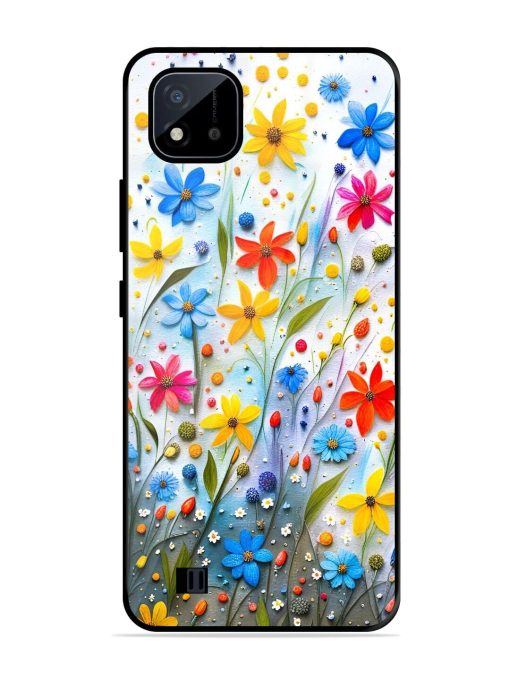 Vibrant Floral Glossy Soft Edge Case for Realme C20 Chachhi