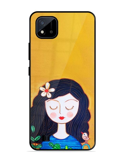 Girl Illustration Glossy Soft Edge Case for Realme C20 Chachhi