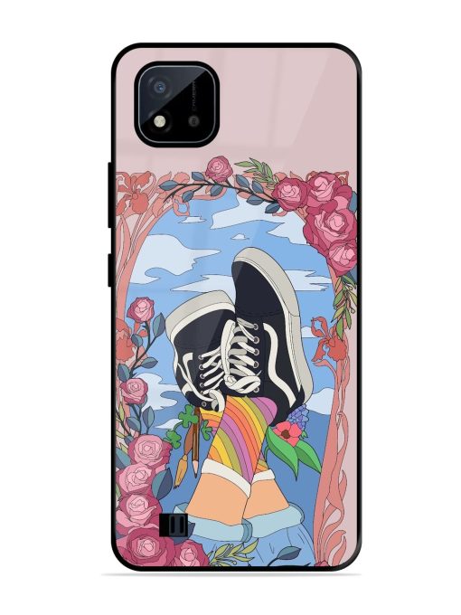 Floral Fantasy Glossy Soft Edge Case for Realme C20 Chachhi