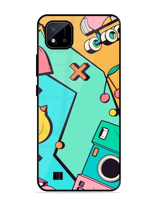 Retro Remix Glossy Soft Edge Case for Realme C20 Chachhi