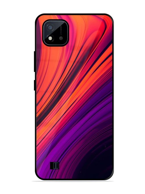 Crimson Curls Glossy Soft Edge Case for Realme C20 Chachhi