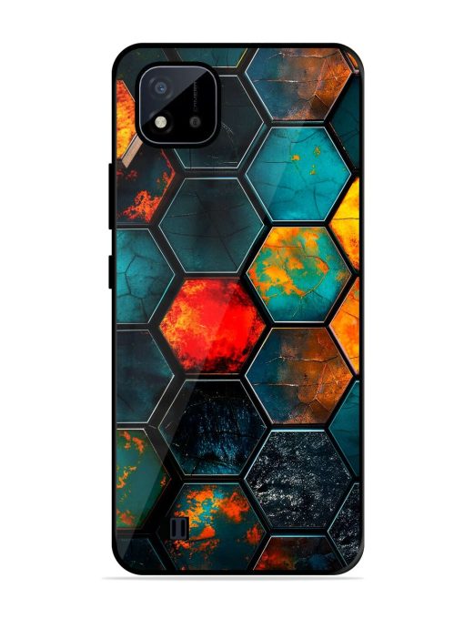 Hexagon Hive Glossy Soft Edge Case for Realme C20 Chachhi