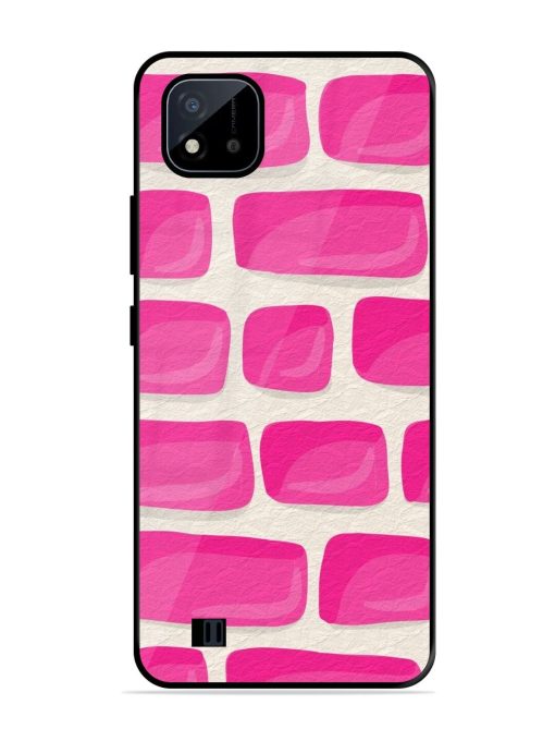 Pink Brick Wall Glossy Soft Edge Case for Realme C20 Chachhi