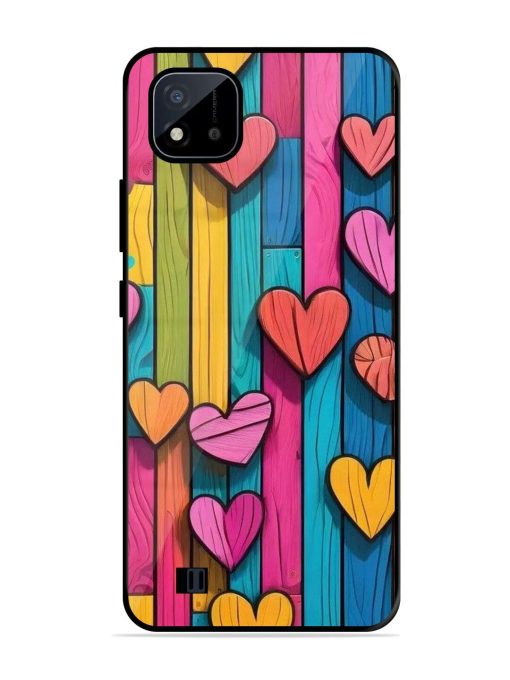 Rainbow Of Hearts Glossy Soft Edge Case for Realme C20 Chachhi