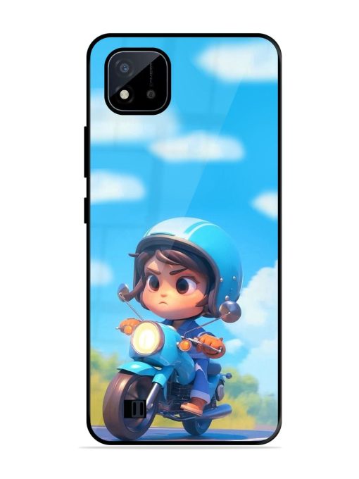 Little Rider Glossy Soft Edge Case for Realme C20 Chachhi