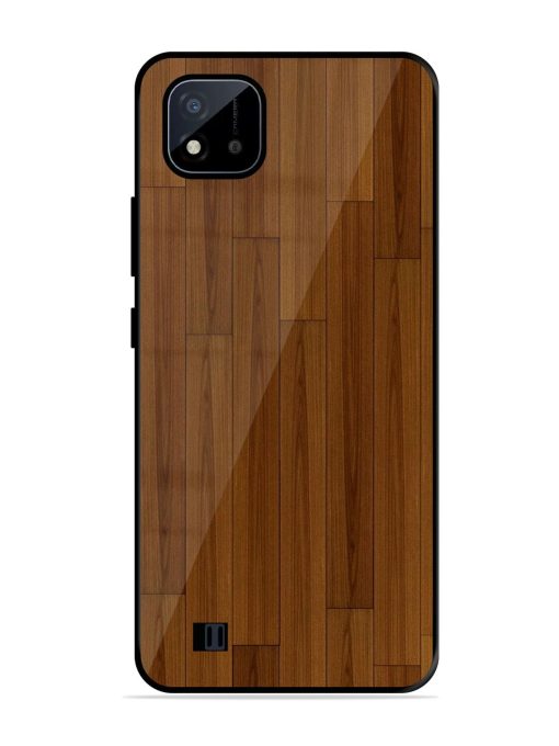 Warm Woodgrain Glossy Soft Edge Case for Realme C20 Chachhi