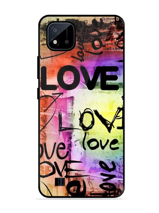 Love Graffiti Glossy Soft Edge Case for Realme C20 Chachhi