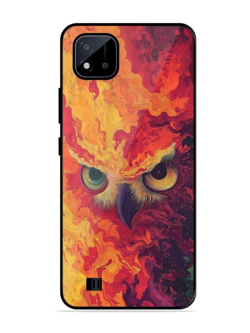 Fiery Owl Glossy Soft Edge Case for Realme C20 Chachhi