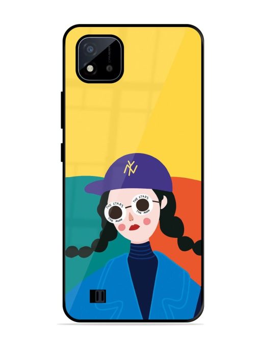 Starry-Eyed Girl Glossy Soft Edge Case for Realme C20 Chachhi