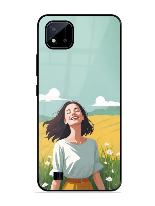 Girl Graffiti Glossy Soft Edge Case for Realme C20 Chachhi