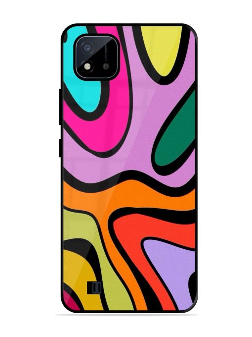 Groovy Swirls Glossy Soft Edge Case for Realme C20 Chachhi