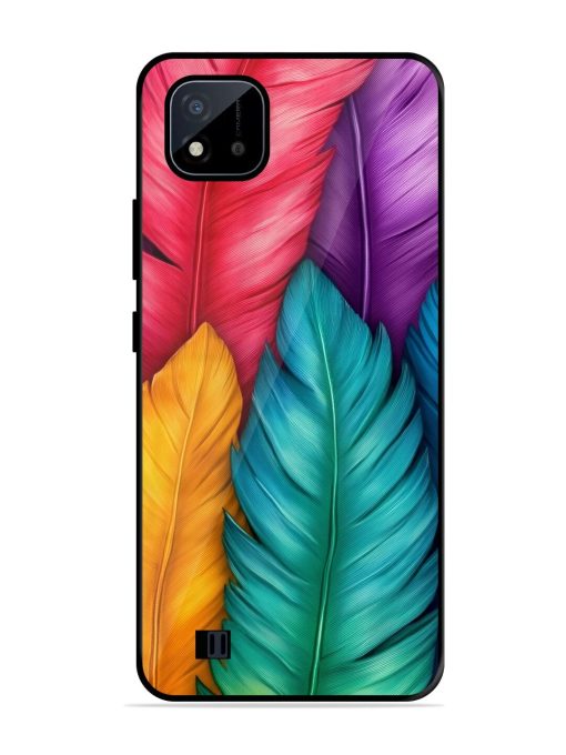 Rainbow Feathers Glossy Soft Edge Case for Realme C20