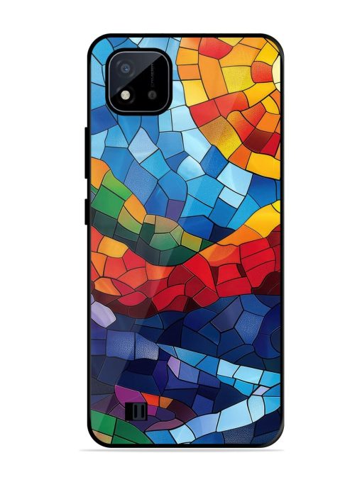 Mosaic Sunset Glossy Soft Edge Case for Realme C20 Chachhi