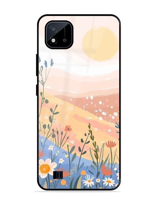 Golden Hour Blooms Glossy Soft Edge Case for Realme C20 Chachhi