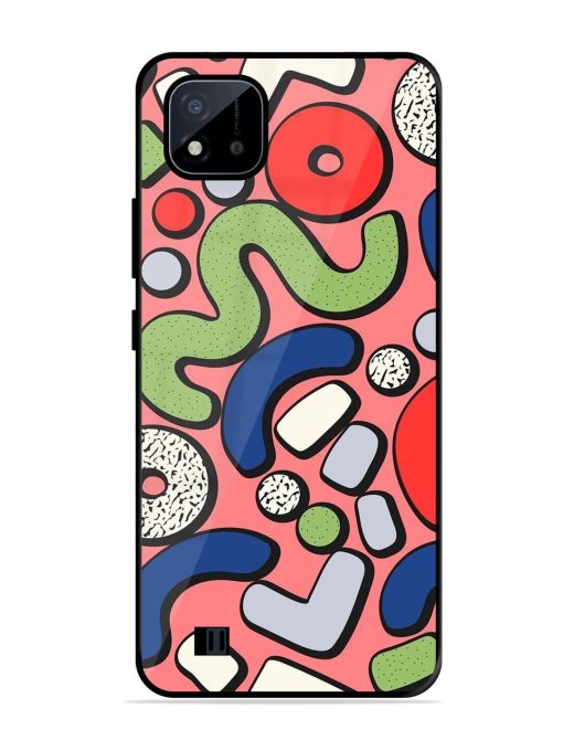 Groovy Geometric Shapes Glossy Soft Edge Case for Realme C20 Chachhi