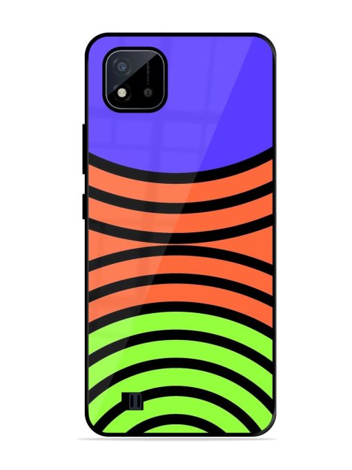 Psychedelic Stripe Symphony Glossy Soft Edge Case for Realme C20 Chachhi