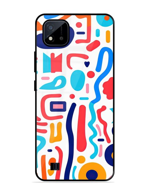 Whimsical Doodle Chaos Glossy Soft Edge Case for Realme C20