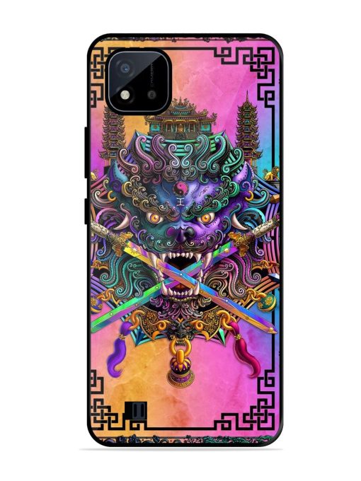 Psychedelic Fu Dog Tapestry Glossy Soft Edge Case for Realme C20 Chachhi