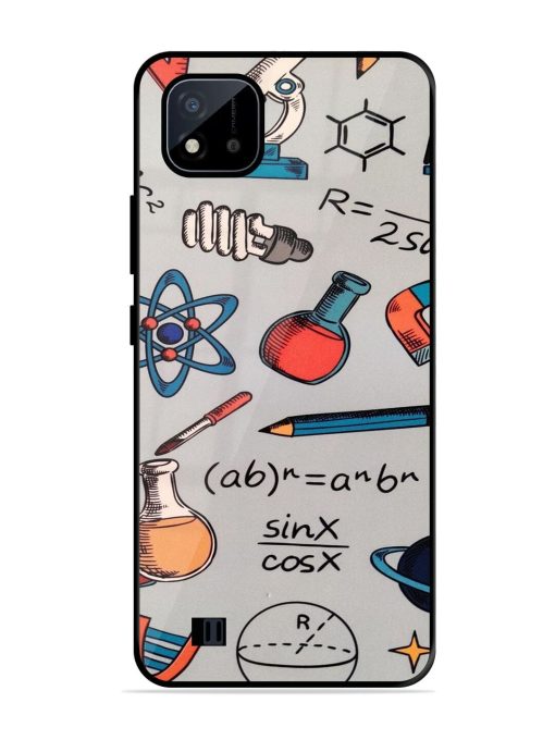 Science Doodle Delight Glossy Soft Edge Case for Realme C20 Chachhi